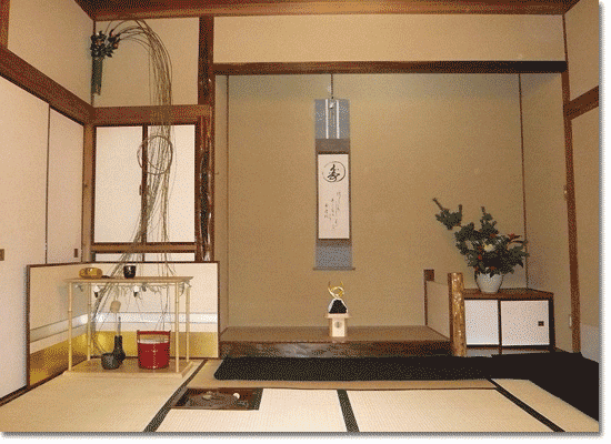 初釜の茶室